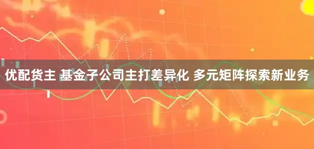 优配货主 基金子公司主打差异化 多元矩阵探索新业务
